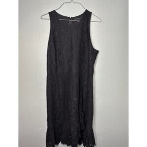 Banana Republic Black Lace Sleeveless Sheath Dress Size 10